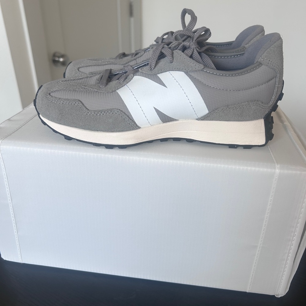 Gray and White Sneakers